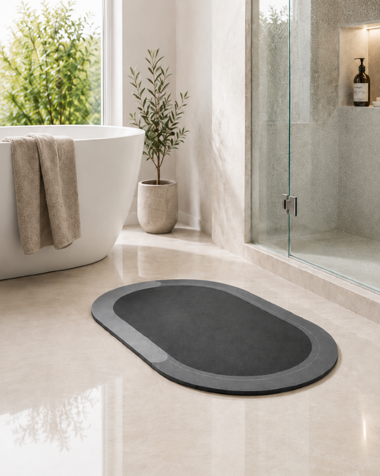 Fresh bathroom with DryFloor mat